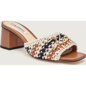 Karl Lagerfeld Klapki na słupku PLAZA II | z dodatkiem skóry