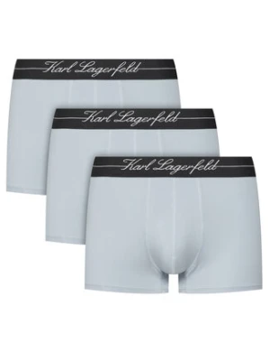 KARL LAGERFELD Komplet 3 par bokserek A1M47089 Błękitny