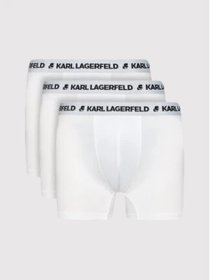 KARL LAGERFELD Komplet 3 par bokserek Logo Trunks 211M2102 Biały