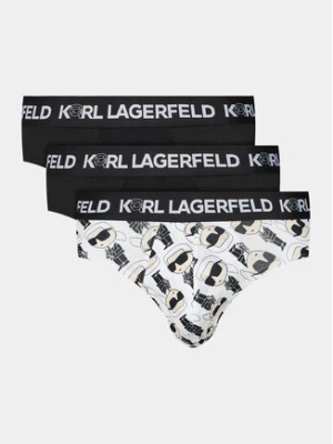 KARL LAGERFELD Komplet 3 par slipów Ikonik 2.0 Brief Set (Pack 3) 236M2101 Czarny