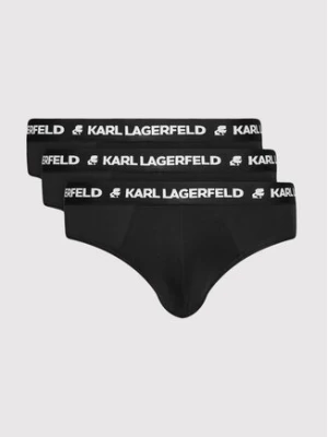 KARL LAGERFELD Komplet 3 par slipów Logo 211M2103 Czarny