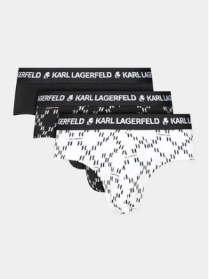 KARL LAGERFELD Komplet 3 par slipów Logo Monogram Brief Set(3Pack) 225M2102 Czarny