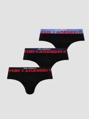 KARL LAGERFELD Komplet czarnych slipów 3PACK, Rozmiar S