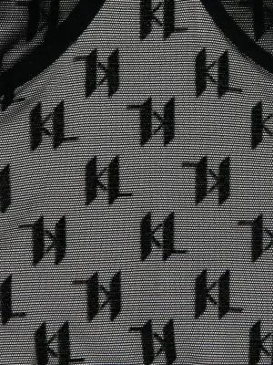 Karl Lagerfeld Koronkowy biustonosz kl monogram