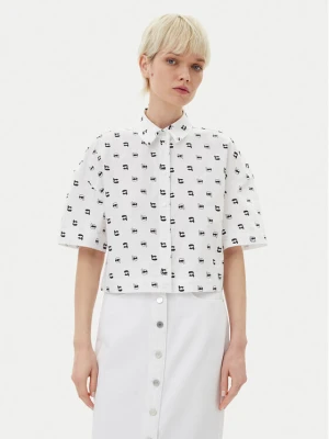 KARL LAGERFELD Koszula A2W11033 Biały Relaxed Fit