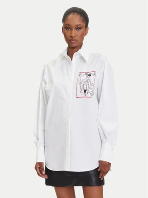 KARL LAGERFELD Koszula A3W11040 Biały Relaxed Fit
