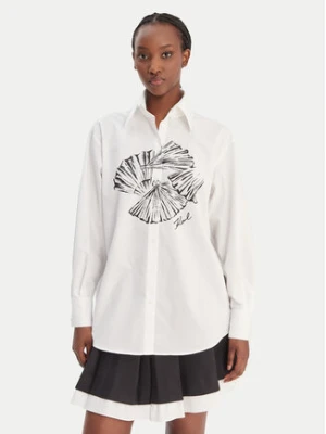 KARL LAGERFELD Koszula B1W11002 Biały Relaxed Fit