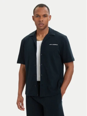 KARL LAGERFELD Koszula B2M46063 Granatowy Slim Fit