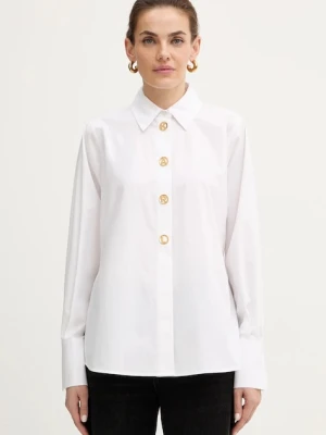 Karl Lagerfeld koszula bawełniana damska kolor biały regular z kołnierzykiem klasycznym B1W11012