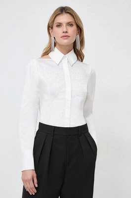 Karl Lagerfeld koszula damska kolor biały regular z kołnierzykiem klasycznym