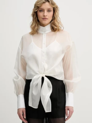 Karl Lagerfeld koszula damska z jedwabiem Karl Lagerfeld Studio