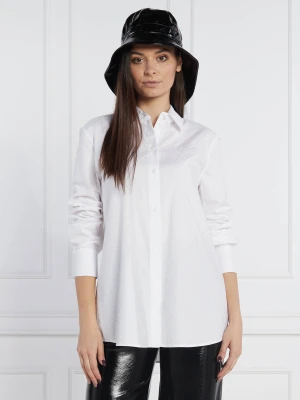 Karl Lagerfeld Koszula Jacquard Monogram | Regular Fit biały
