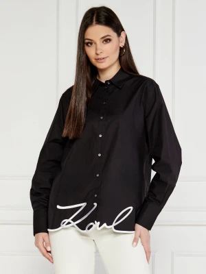 Karl Lagerfeld Koszula karl hem signature shirt | Regular Fit czarny