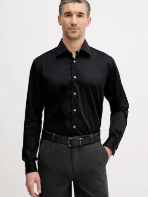 Karl Lagerfeld koszula męska kolor czarny regular z kołnierzykiem klasycznym 561666.605100
