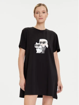 KARL LAGERFELD Koszula nocna A3W45007 Czarny Regular Fit