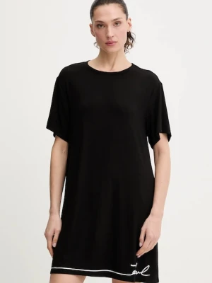 Karl Lagerfeld koszula nocna damska kolor czarny B1W45009