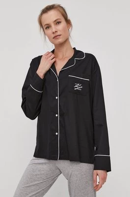 Karl Lagerfeld Koszula piżamowa 211W2122 damska kolor czarny