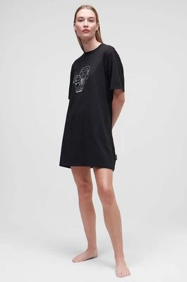 Karl Lagerfeld koszula piżamowa damska kolor czarny