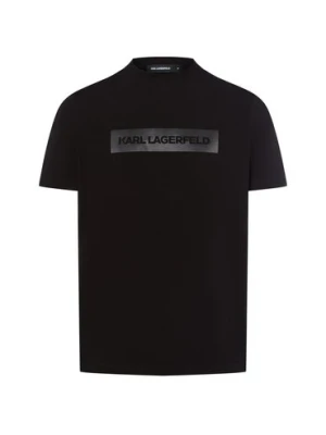 KARL LAGERFELD Koszulka męska Mężczyźni Bawełna czarny nadruk,