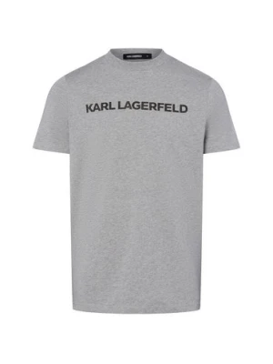 KARL LAGERFELD Koszulka męska Mężczyźni Bawełna szary marmurkowy,
