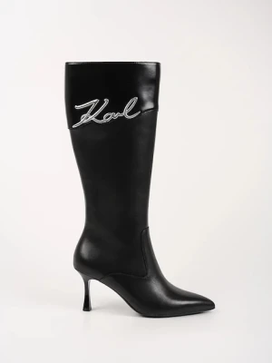 Karl Lagerfeld kozaki SIENNA damskie kolor czarny na szpilce KL32775