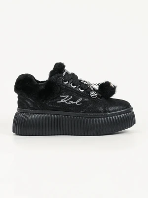 Karl Lagerfeld Kreeper sneakersy damskie zamszowe czarny