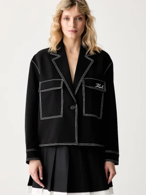 Karl Lagerfeld krótka kurtka damska czarny