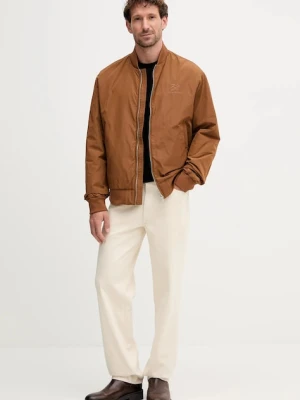 Karl Lagerfeld kurtka bomber kolor brązowy przejściowa 553590.505710