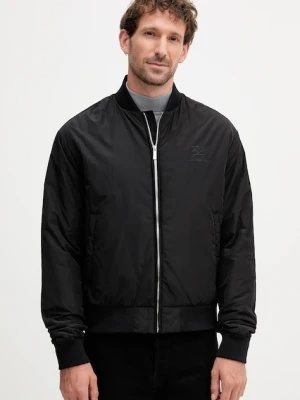 Karl Lagerfeld kurtka bomber kolor czarny przejściowa 553590.505710