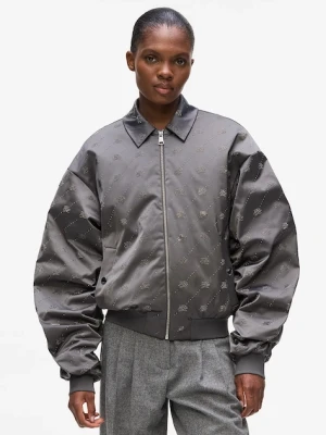 Karl Lagerfeld kurtka bomber kolor szary przejściowa A4W14046