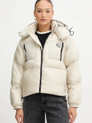 Karl Lagerfeld kurtka puchowa IKON kolor biały zimowa A3W15020