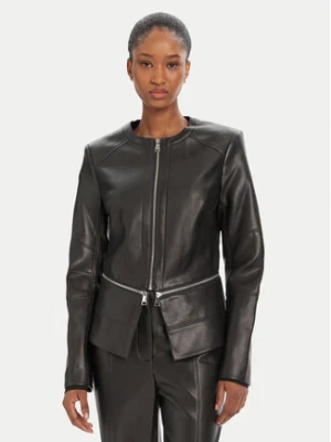 KARL LAGERFELD Kurtka z imitacji skóry A3W14050 Czarny Slim Fit