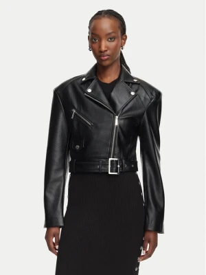KARL LAGERFELD Kurtka z imitacji skóry B3W14008 Czarny Regular Fit