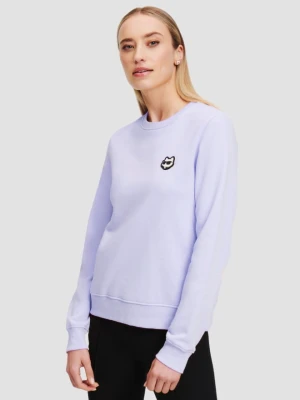 KARL LAGERFELD Lawendowa damska bluza Ikonik 2.0