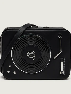 Karl Lagerfeld Listonoszka Ikon Novelty Turntable czarny