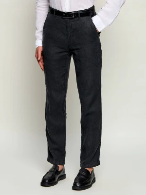 Karl Lagerfeld Lniane spodnie chino KL-CHASE | Regular Fit