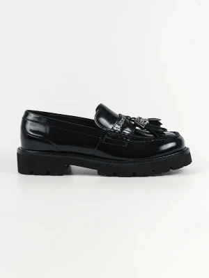 Karl Lagerfeld loafersy damskie skórzane Lowell czarny