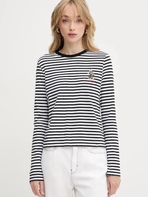 Karl Lagerfeld longsleeve bawełniany KL X DISNEY kolor czarny A3W17091