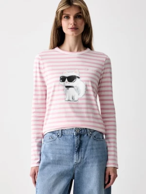 Karl Lagerfeld longsleeve damski bawełniany IKON