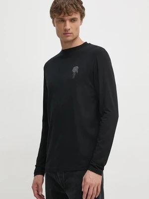 Karl Lagerfeld longsleeve męski kolor czarny gładki 544221.755058