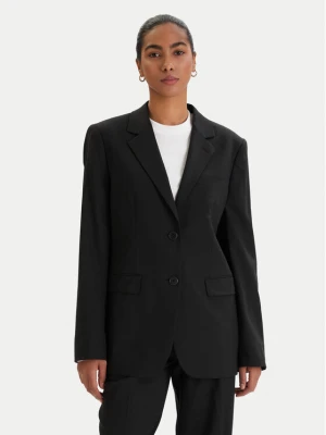 KARL LAGERFELD Marynarka B1W14012 Czarny Relaxed Fit