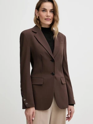 Karl Lagerfeld marynarka kolor brązowy jednorzędowa gładka B1W14011