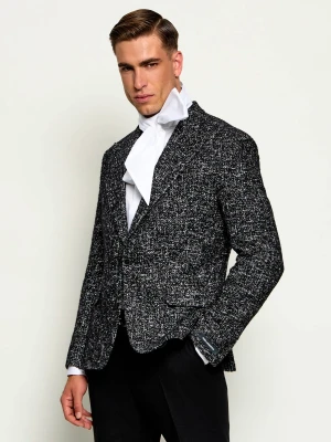 Karl Lagerfeld Marynarka | Slim Fit | z dodatkiem wełny czarny