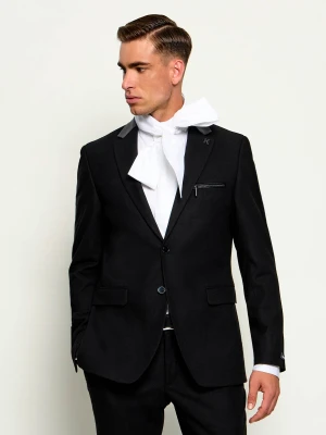 Karl Lagerfeld Marynarka | Slim Fit | z dodatkiem wełny czarny