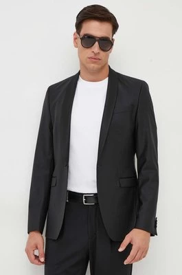 Karl Lagerfeld marynarka wełniana kolor czarny