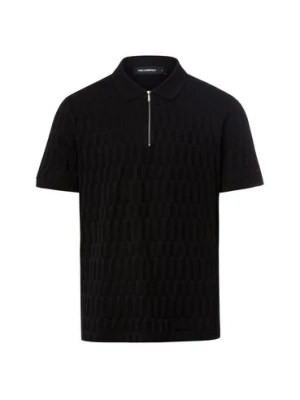 KARL LAGERFELD Męska koszulka polo Mężczyźni Bawełna czarny,