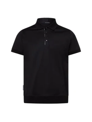 KARL LAGERFELD Męska koszulka polo Mężczyźni Bawełna czarny jednolity,