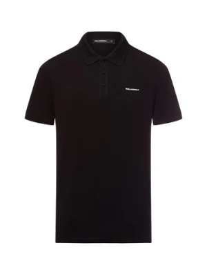 KARL LAGERFELD Męska koszulka polo Mężczyźni Bawełna czarny jednolity,