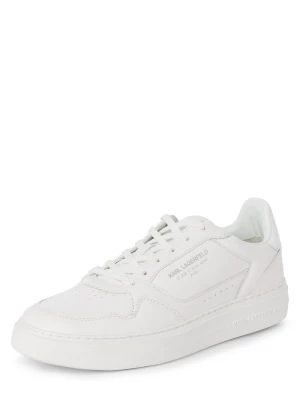 KARL LAGERFELD Męskie buty sportowe Mężczyźni skóra biały jednolity,