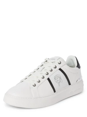 KARL LAGERFELD Męskie buty sportowe Mężczyźni skóra biały jednolity,